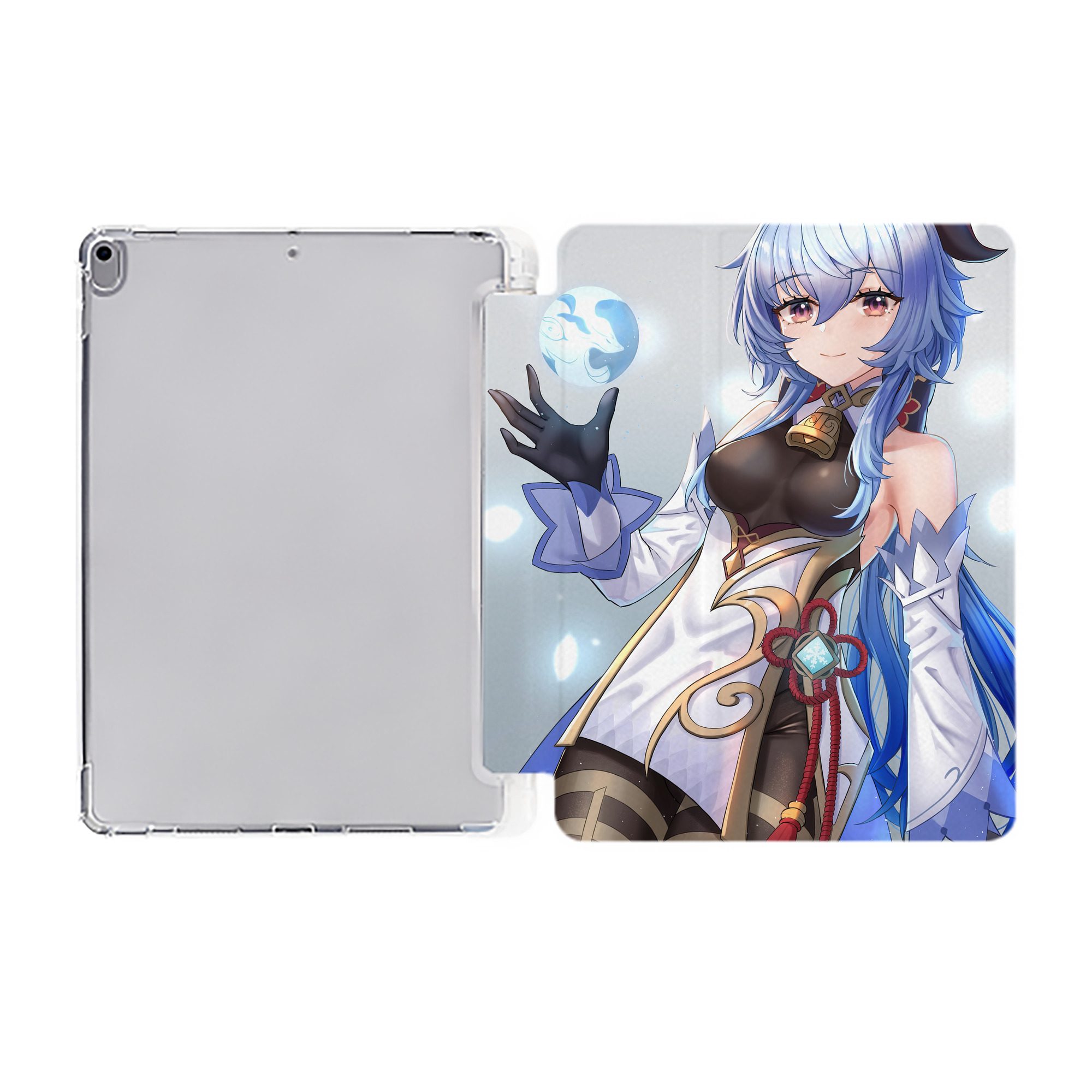 げんし神 genshin IPad ケース ペン収納付き 三つ折りスタンド PUレザー×シリコン 対応機種9.5/10.5/10.9インチ